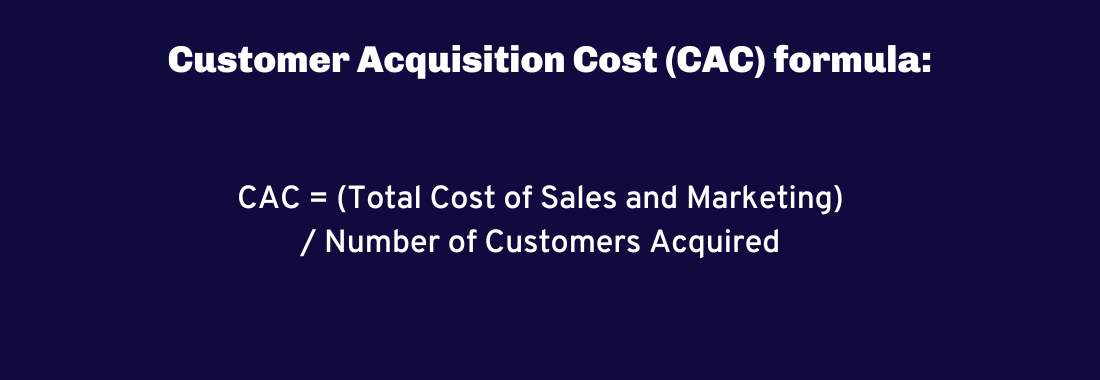 Image depicting Customer Acquisition Cost (CAC) metrics for eCommerce businesses measuring the cost of acquiring each customer.