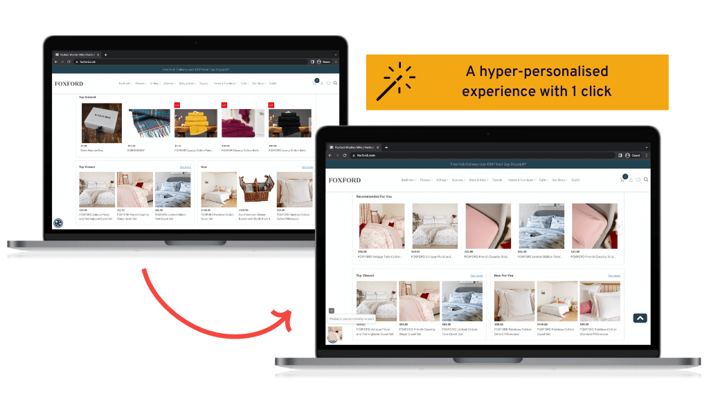 Examples of an AI-Powered Tool that can hyper-personalise any part of the website from the homepage to landing pages 