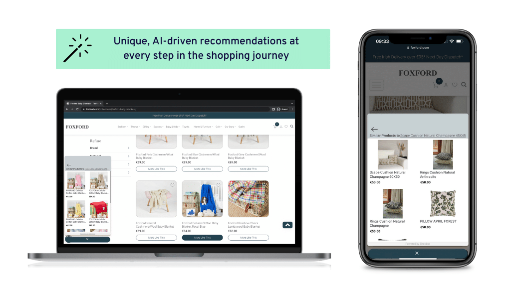 AI shopping assistant that personalises the shopping experience to each individual's preferences at every stage of the shopping process on Foxford.com 